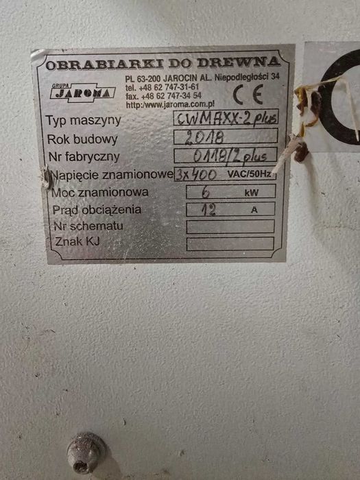 Okleiniarka Jaroma Compact CW MAXX 2 Plus wstępne frezowanie. ROK PRODUKCJI 2018r