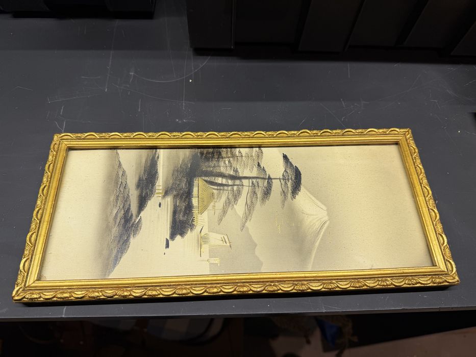 Oryginalny Japoński tryptyk Fujijama - 3 obrazy 15 x 35