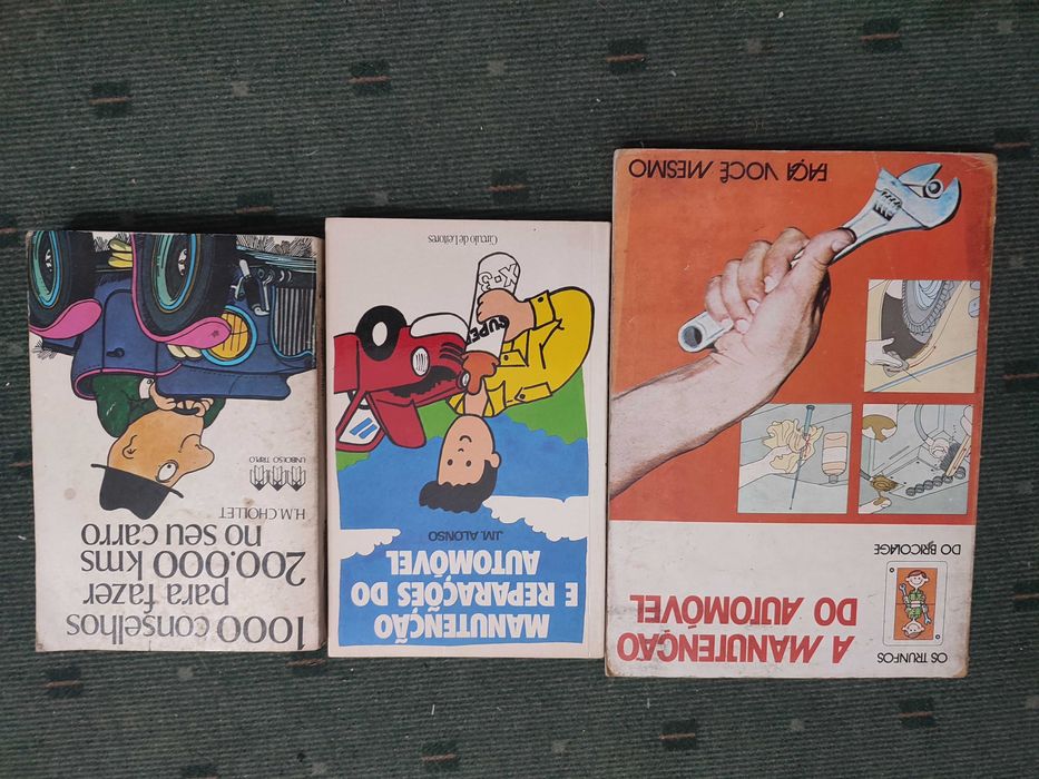 3 Livros sobre manutenção Automóvel