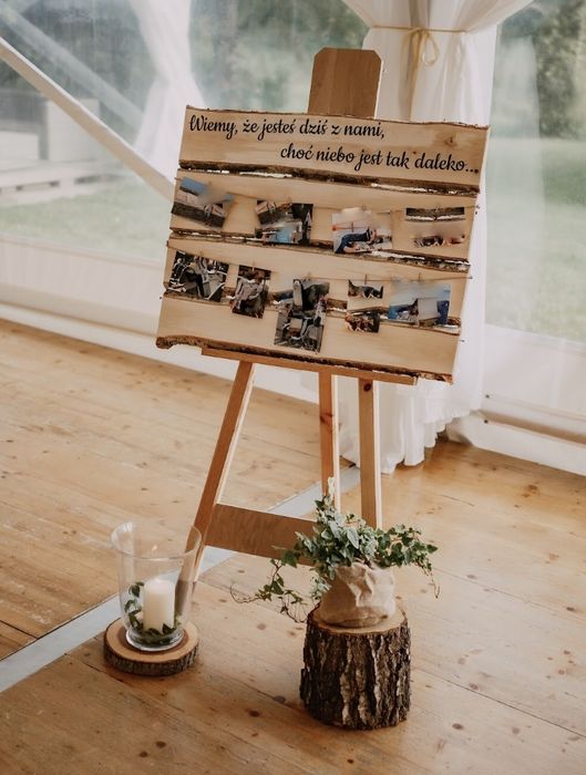 Elementy dekoracyjne wesele w stylu boho rustykalnym leśnym