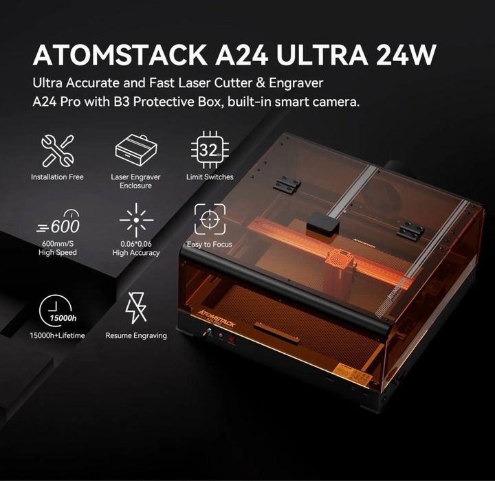 Лазерний гравер ATOMSTACK A24 PRO Ultra