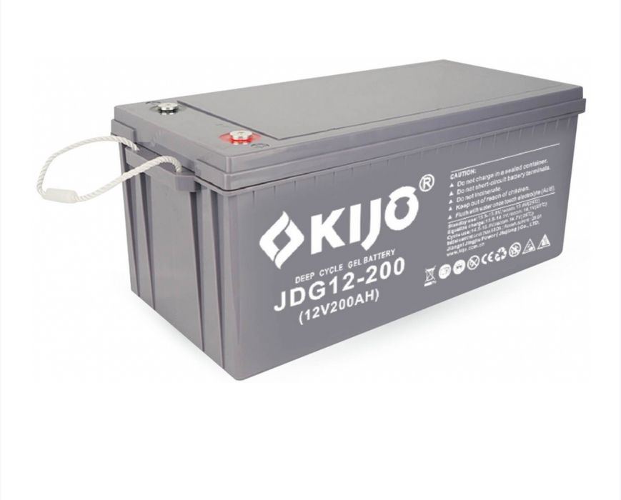 12v/200ah акумуляторна батарея гелева kijo jdg gel для резервного жив