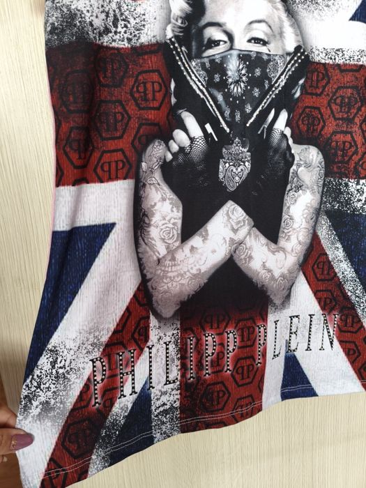T-shirt bluzka Philipp Plein Marilyn Monroe kryształki rozm.L