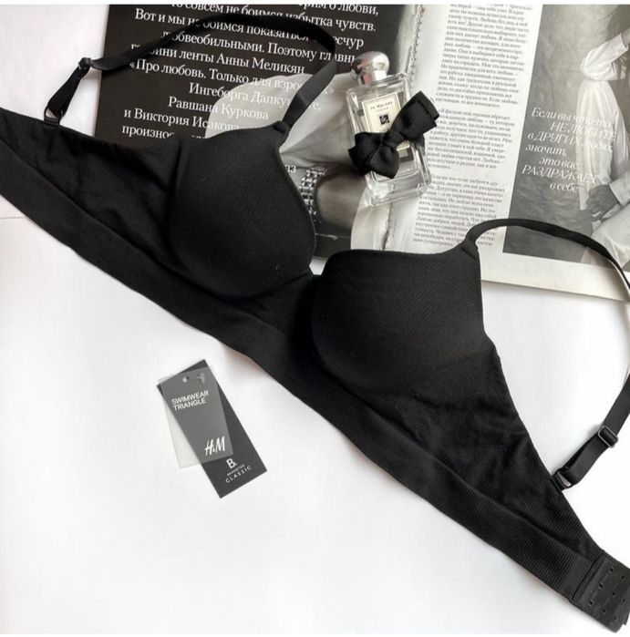 Бюстгалтер топ в рубчик H&M 85c