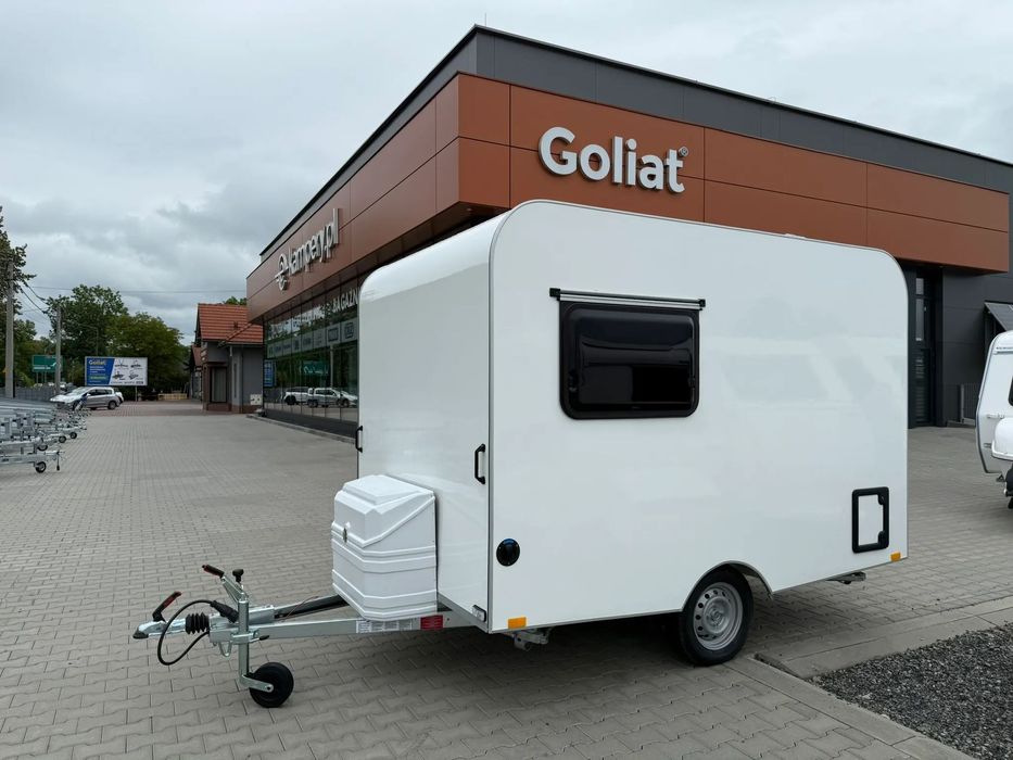 Niewiadów KEMPING 3 osobowy 750kg NTL LAZUR niewiadówka lekka przyczepa kempingowa KEMPING NTL-LAZUR  Najtańsza nowa przyczepa kempingowa 3 osobowa z prysznicem i toaletą