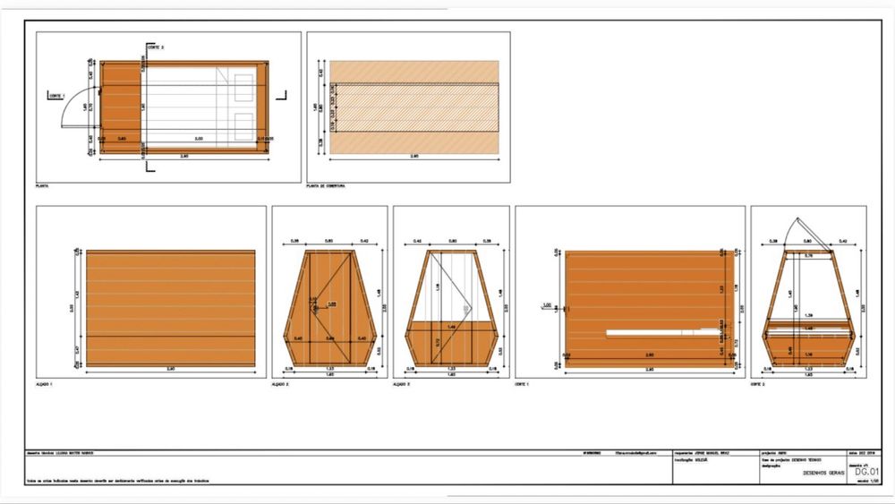 Tenda Glamping - Cabana em madeira