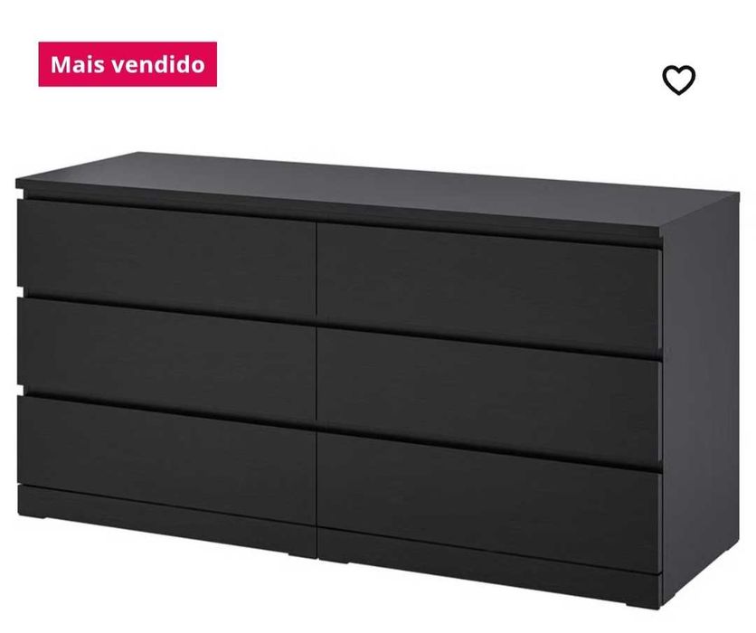Quarto IKEA MALM c/ Arrumação (Cama 160x200) - Novo em Caixa