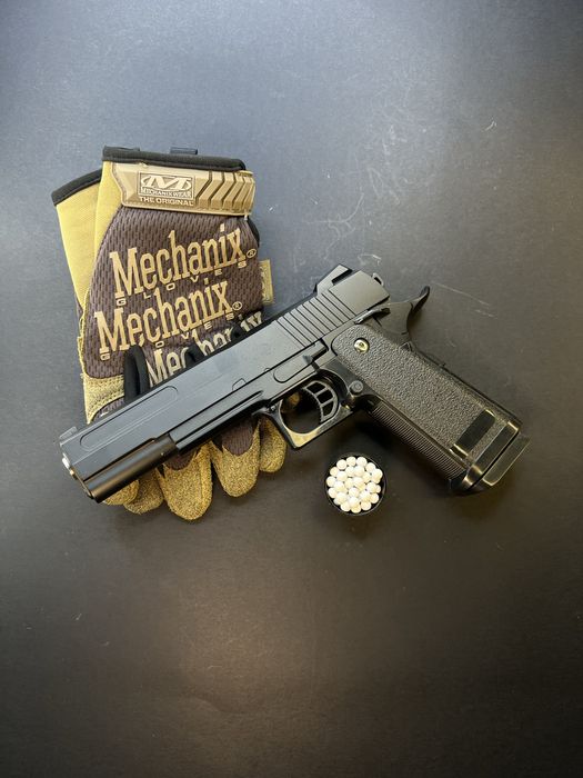 Металевий пістолет Hi-Capa 4.3 - модель V19 чорний (іграшка)