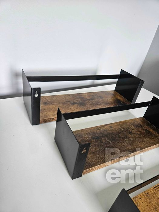 Półka łazienkowa 3 sztuki loft retro na ścianę ścienne dekoracja