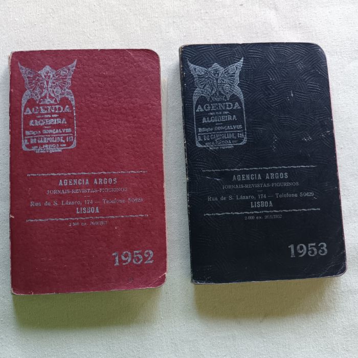 Ver fotos Agendas de algibeira 1952 e 1953 com mapa da cidade se lisbo