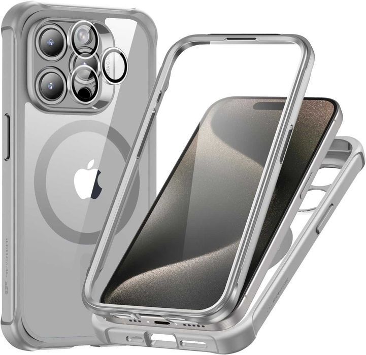 ESR Armor Halolock MagSafe etui 360 do iPhone 15 Pro 1x szkło aparat