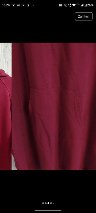 Bluza sukienka fuksja róż oversize malinowy kolor