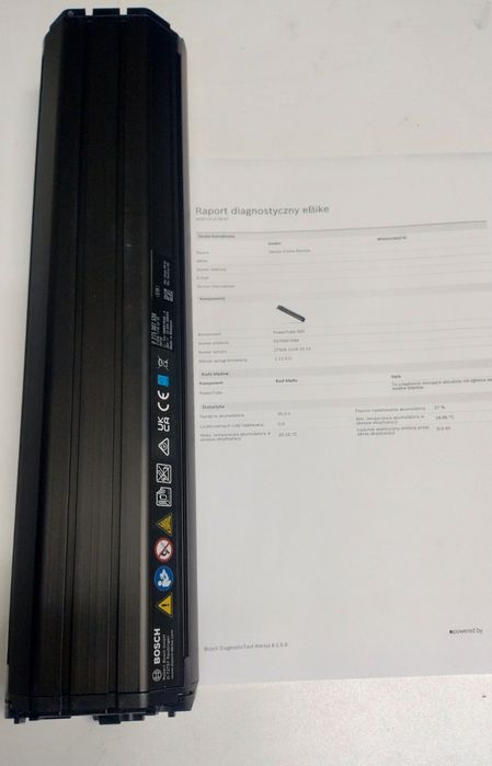 Bateria Bosch PowerTube 500wh BBP280, 625wh BB290 Pozioma