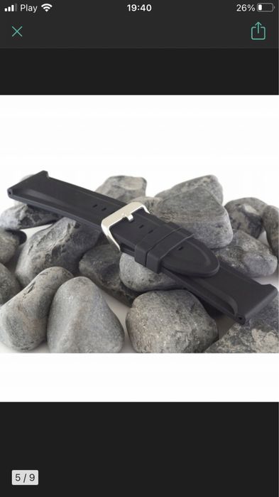 Pasek do zegarka 26 mm kauczukowy HORIDO 013.01 26 mm