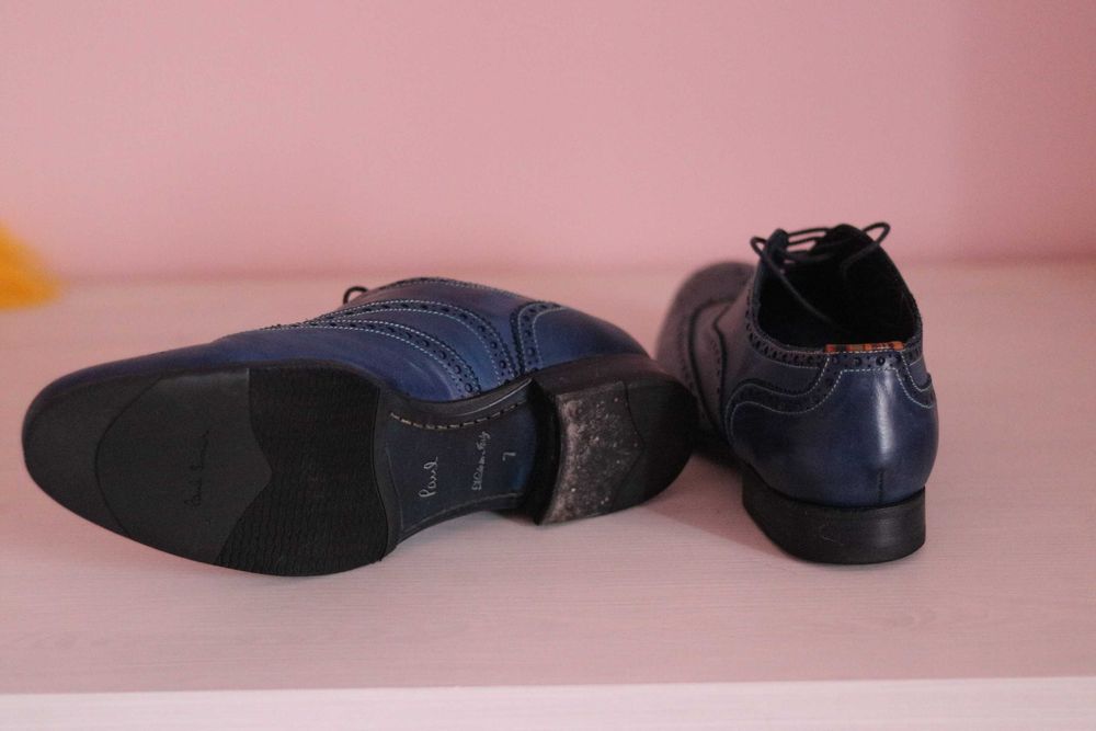 Sapatos de homem PS By Paul Smith Miller Navy Brogue