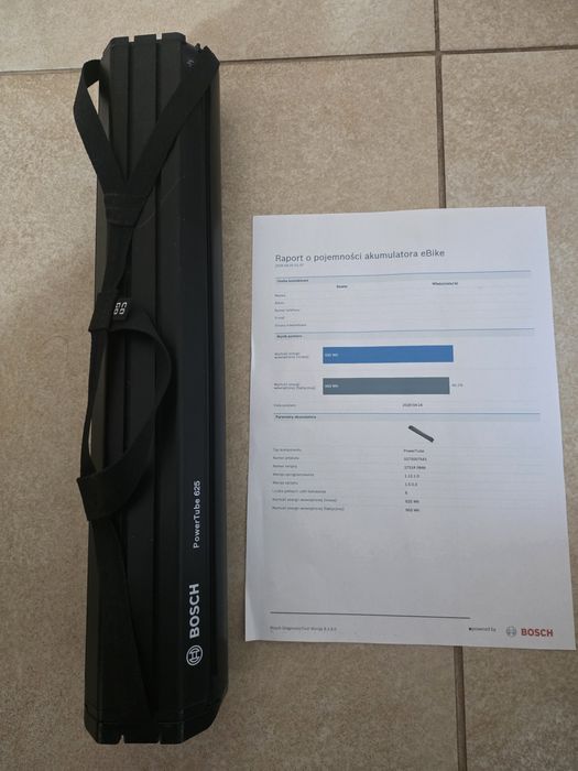 Bateria Bosch 625WH pozioma z raportem