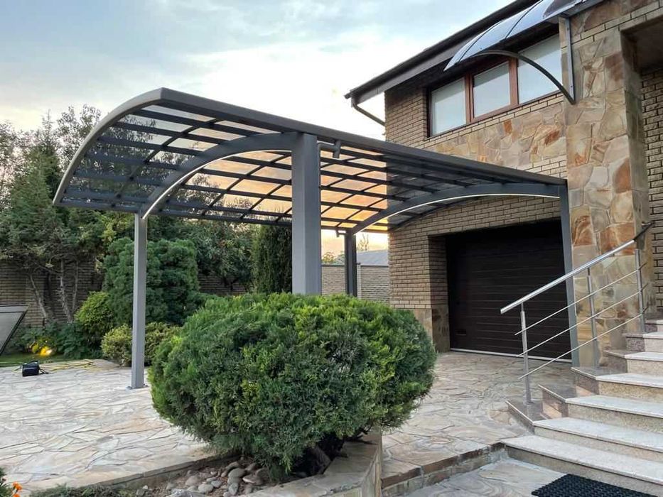 Автонавесы, террасы, навес к дому, металлоконструкции