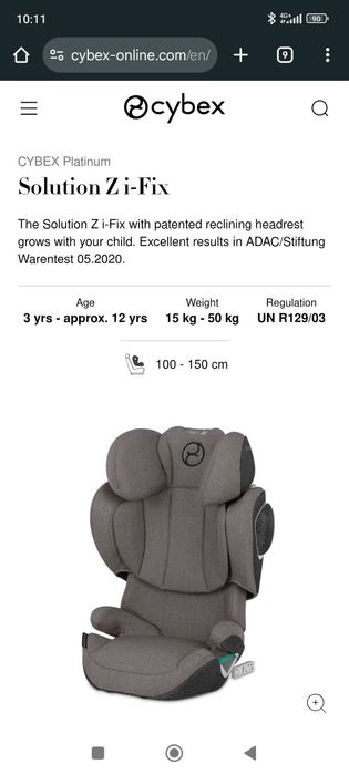 Cadeira Auto Cybex Platinum Solution Z i-Fix