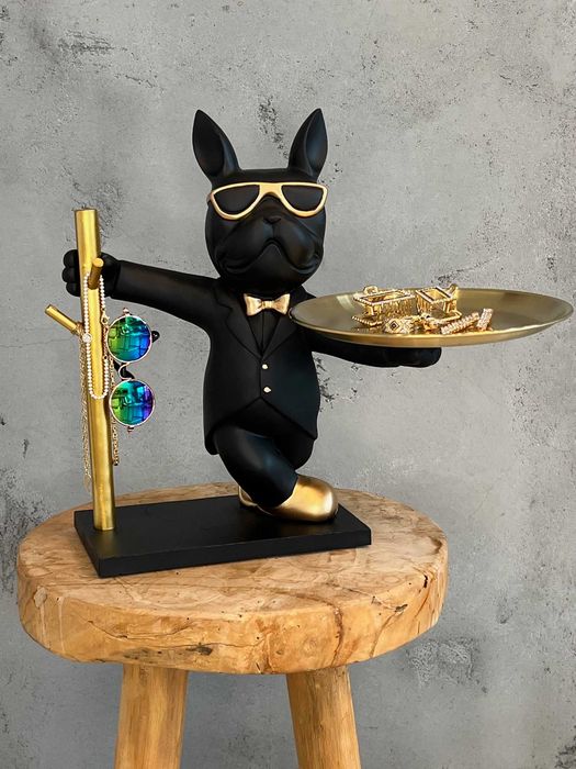 Stojak na Biżuterię Klucze Figurka organizer buldog BM2231