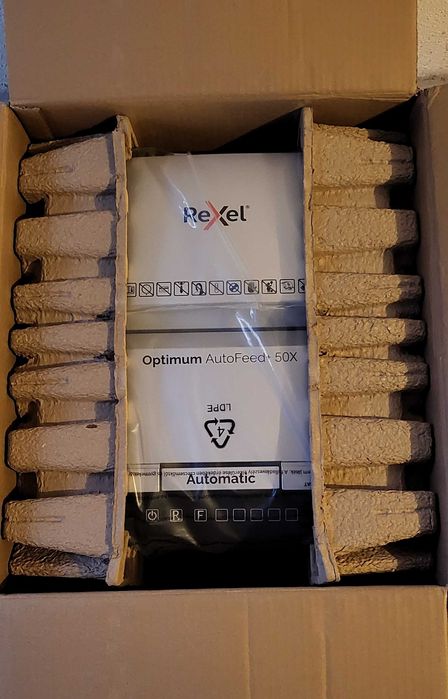 Rexel Optimum AutoFeed+ 50X Destruidora de Papel Preta, Nova