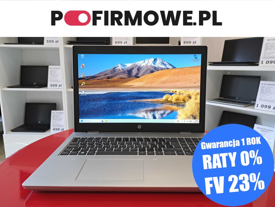 15" Laptop HP ProBook 650 G4 i5-8gen 16GB Win11 256SSD FullHD IPS HDMI USB-C Gwarancja 12mc Faktura 23% PoFirmowe.pl
