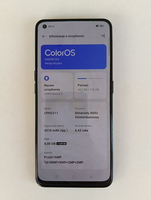 Smartfon Oppo Reno 5Z 8/128 GB UFS  odnowiony