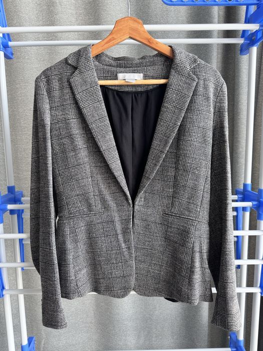Піджак картатий подовжений жіночий H&M
