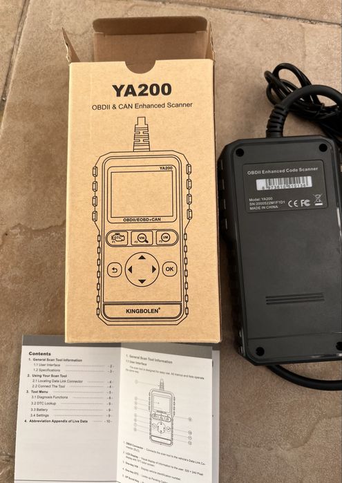 Skaner diagnostyczny, czytnik błędów YA200 OBD2