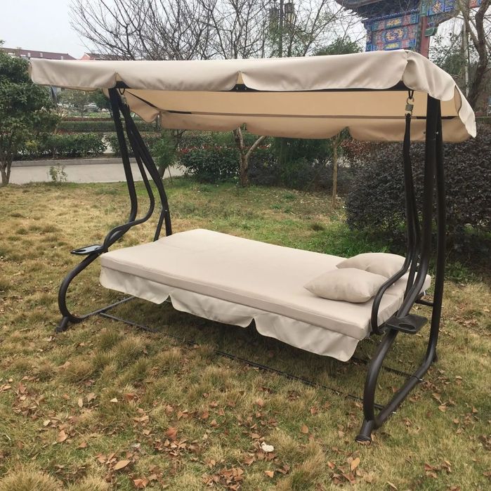 Садова трьохмістна гойдалка GARDEN LINE VENERA.Качеля садова розкладна