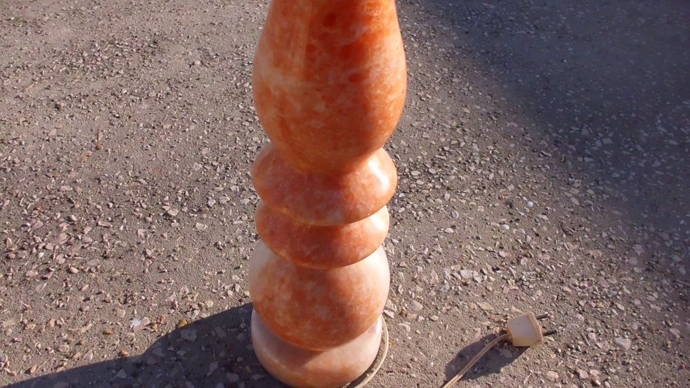 Pé de candeeiro em mármore sem abat-jour