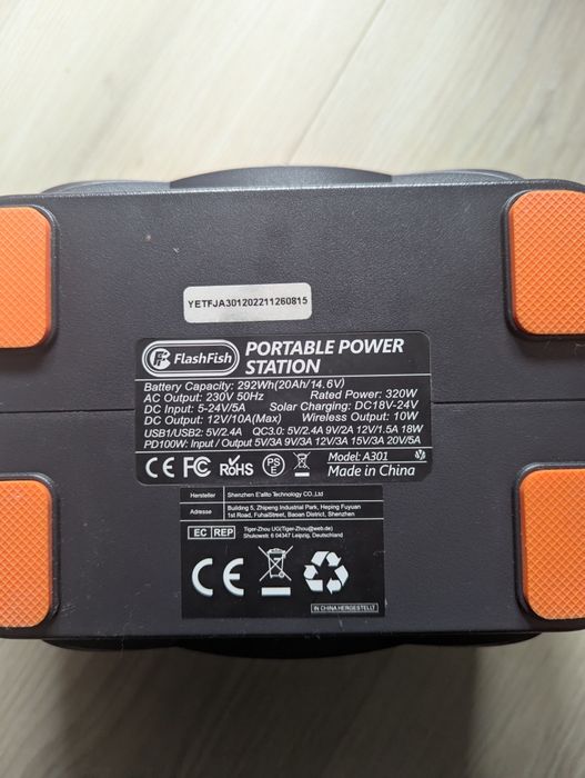 Зарядна станція Flashfish A301 / 320 Вт / 292 Вт⋅год / Li-ion (FFA301)