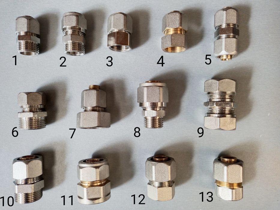 Кран переходник муфта угол тройник крестовина металопласт труба