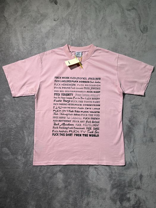 Футболка Vetements Fuck Everything t-shirt pink  розова S, M, L