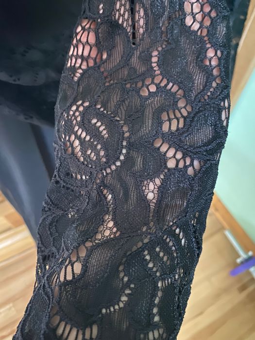 Кофта чорна нова з ажурними рукавами 50 розмір
