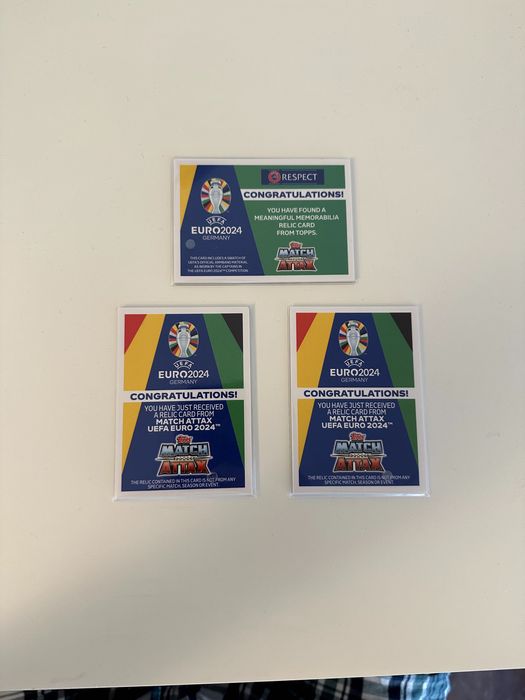Euro 2024 Match Attax Cartas Relic
