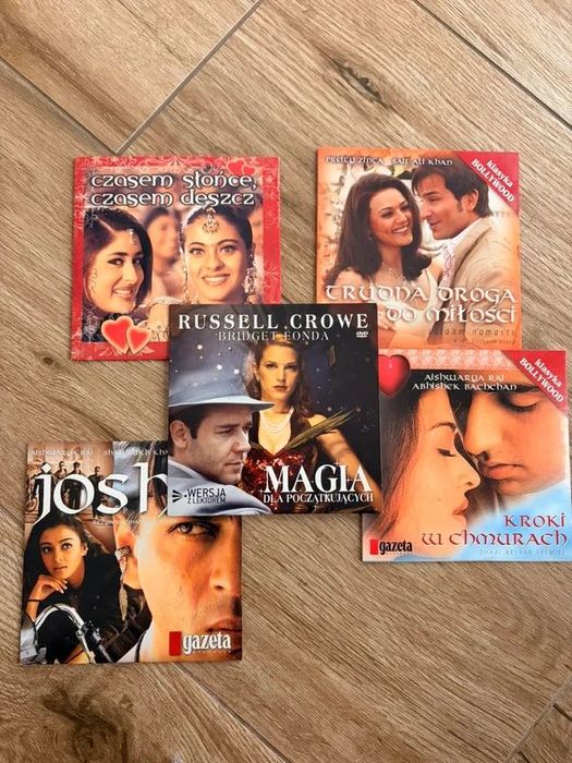 klasyka Bollywood zestaw płyt DVD 5 filmów filmy romantyczne kolekcja kino indyjskie Czasem słońce czasem deszcz Russell Crow