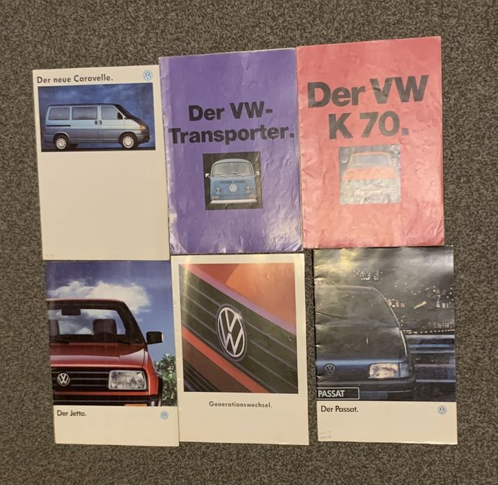 Prospekty Volkswagen stare, niemieckie