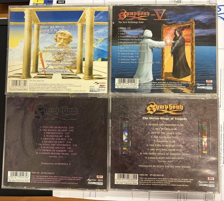 Symphony X - varios cds