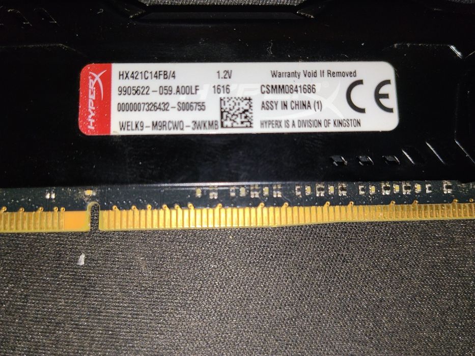 Ram HyperX 4GB 2133mhz cl14