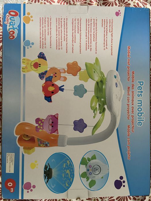 Móbile de projeção Ouatoo Baby (animais) para berço
