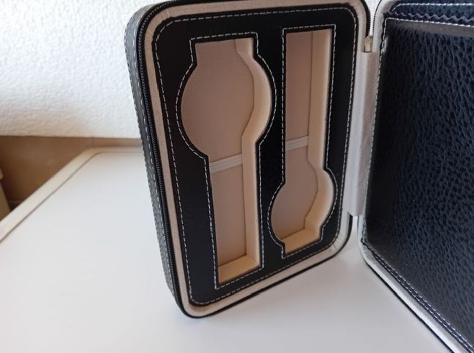 Estojo 4 Relógios Seiko Citizen Breitling Hamilton Rolex Breitling Iwc