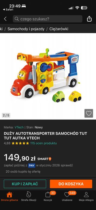 Autotransporter Vtech Tut Tut Autko 60812
