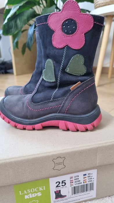 Buty kozaki zimowe Lasocki 25 chodzone 1 sezon