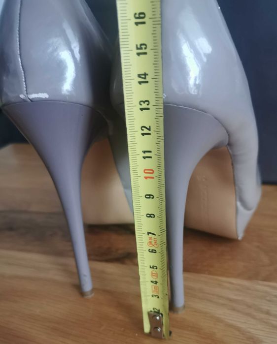 mega wysokie szpilki r. 38 PrimaModa mokka 13 cm