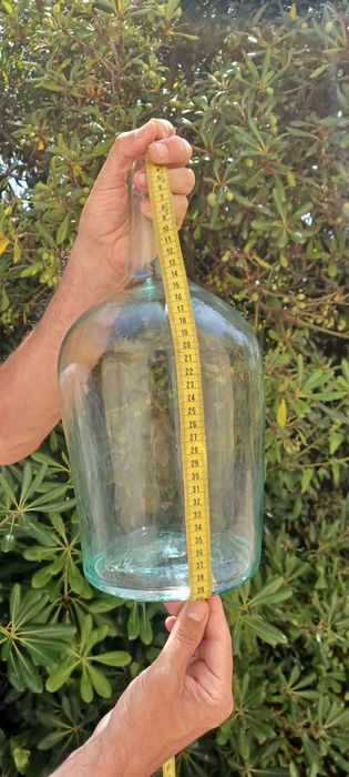 Lote de 2 garrafões de vidro