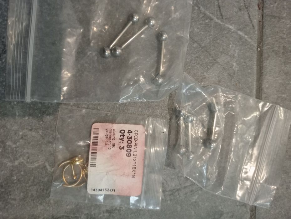 Kolczyki pircing
