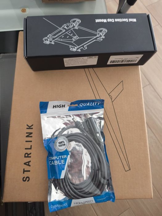 Antena Starlink com Suporte e cabo para Acendedor