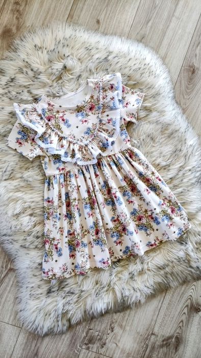 Elegancka bawełniana sukienka dla dziewczynki