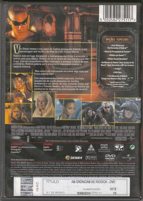 DVD - As crónicas de RIDDICK