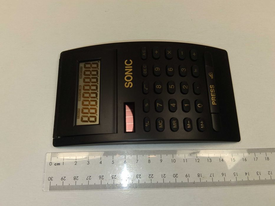 N292 Kalkulator Biurkowy Sonic Elektroniczny Wyświetlacz LCD SolarDual